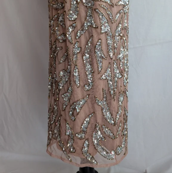 NWT Mac Duggal EMBELLISHED ILLUSION SHEATH DRESS #5521